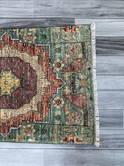 Handmade Afghan Chobi Rug 91x56 cm KAS#801