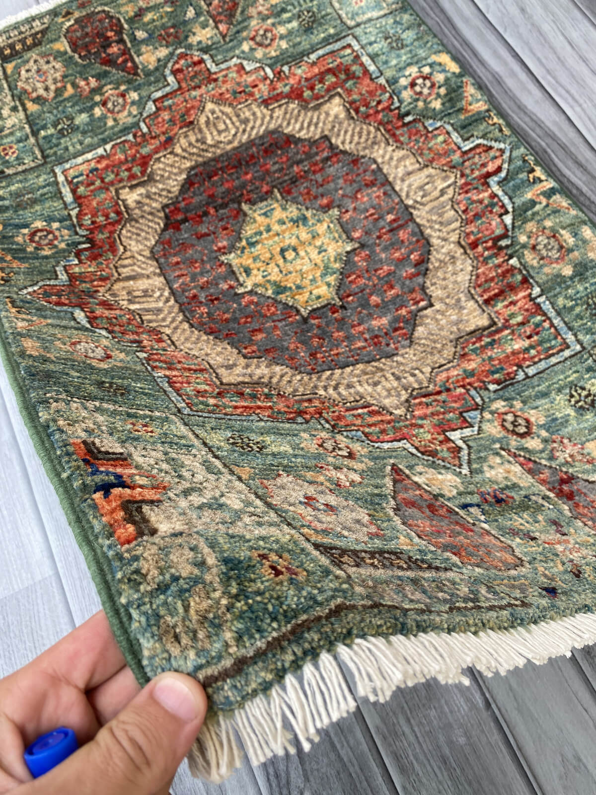 Handmade Afghan Chobi Rug 91x56 cm KAS#801
