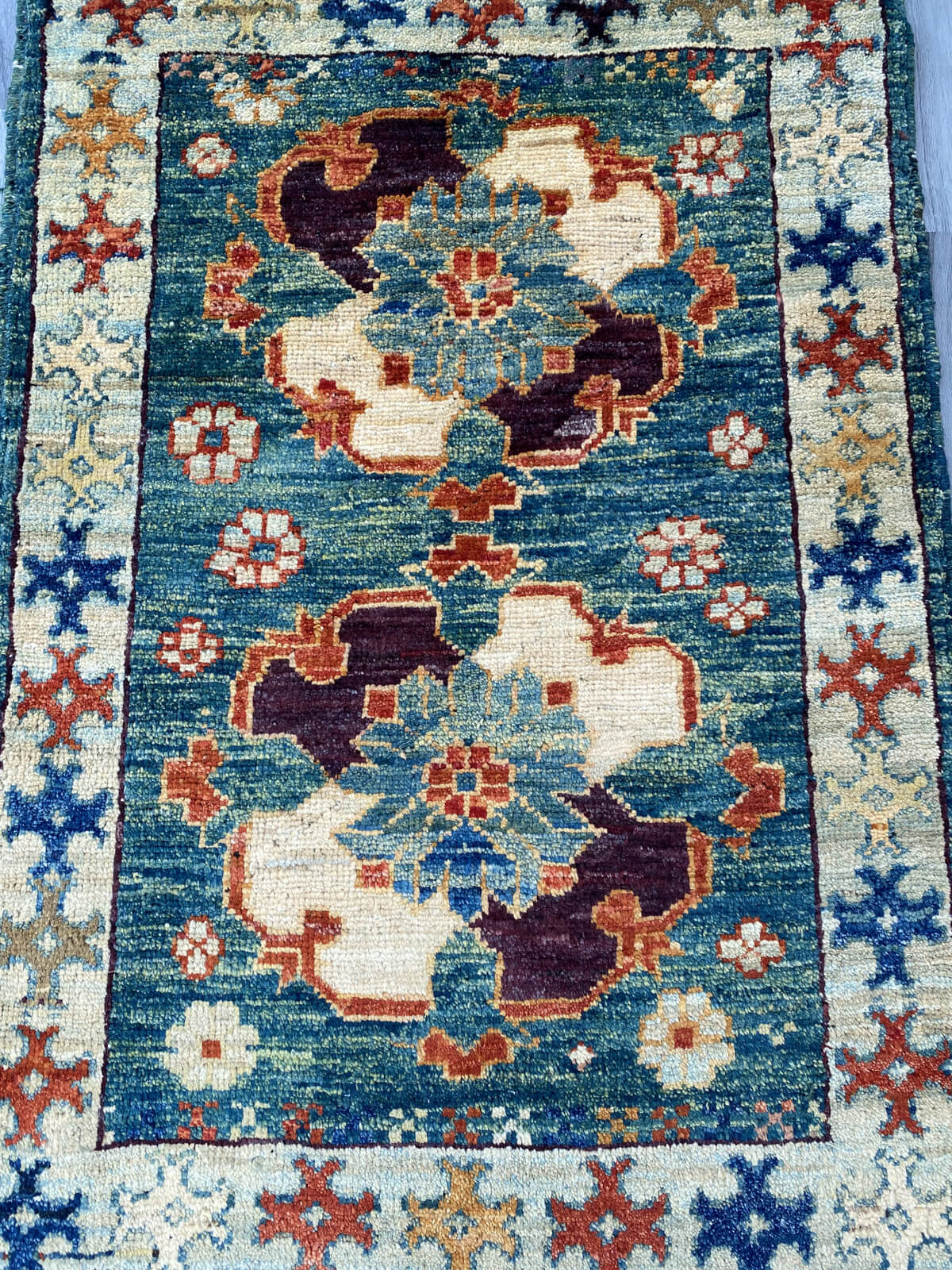 Handmade Afghan Chobi Rug 87x59 cm KAS#802
