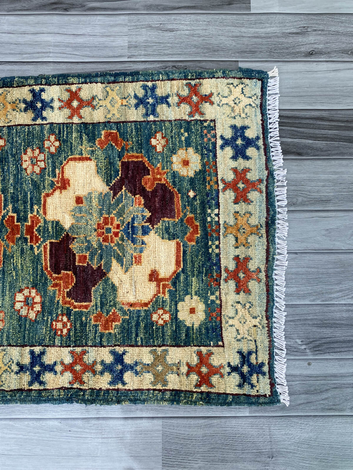Handmade Afghan Chobi Rug 87x59 cm KAS#802