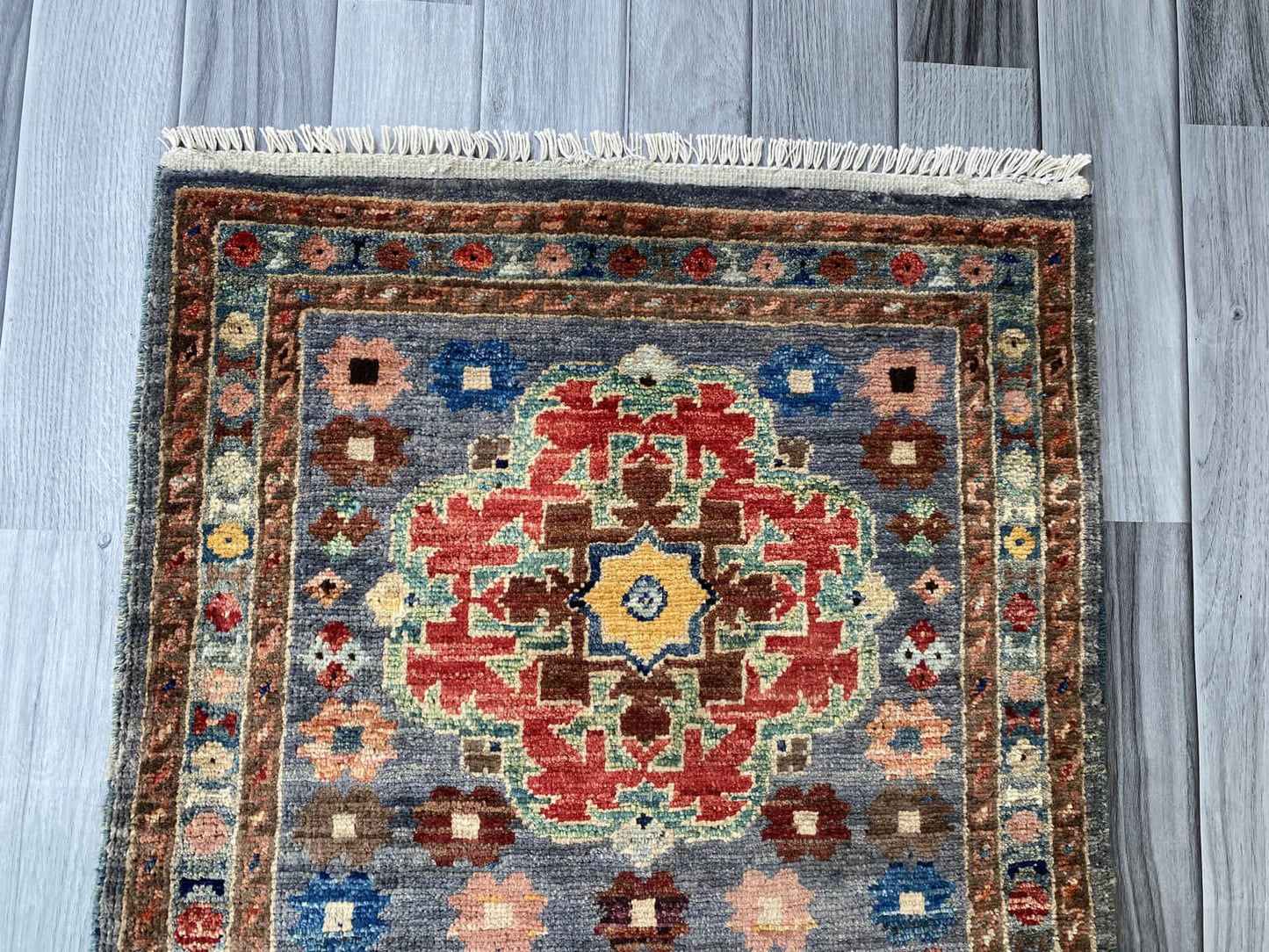 Handmade Afghan Chobi Rug 89x61 cm KAS#803