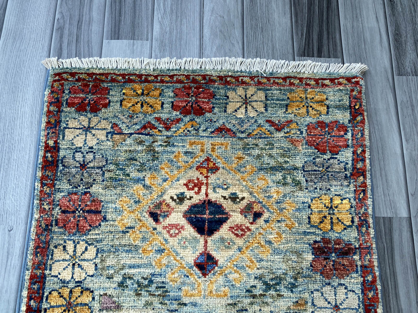 Handmade Afghan Chobi Rug 89x60 cm KAS#804