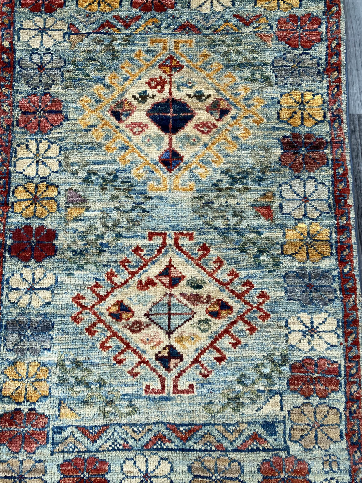 Handmade Afghan Chobi Rug 89x60 cm KAS#804