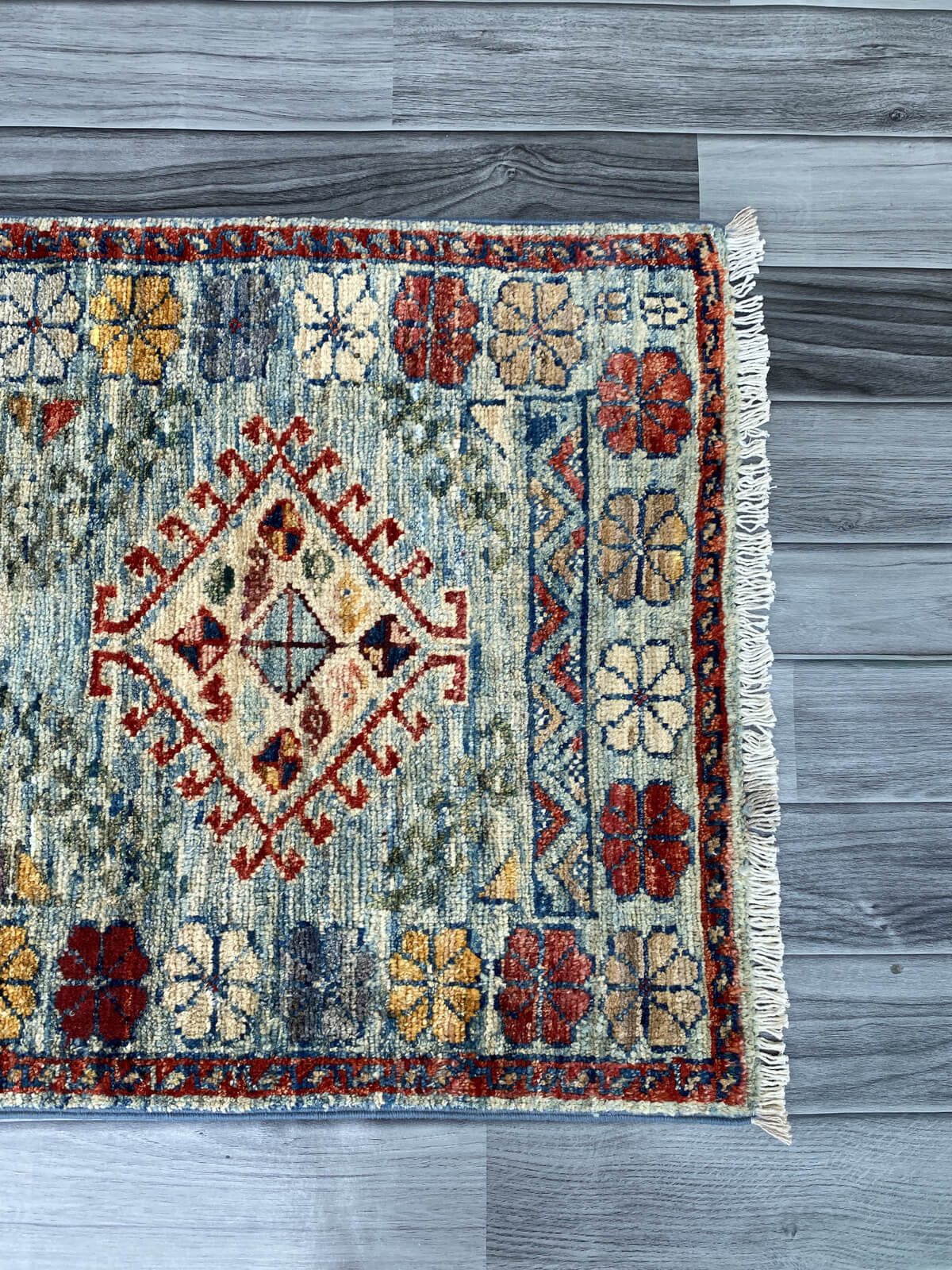 Handmade Afghan Chobi Rug 89x60 cm KAS#804