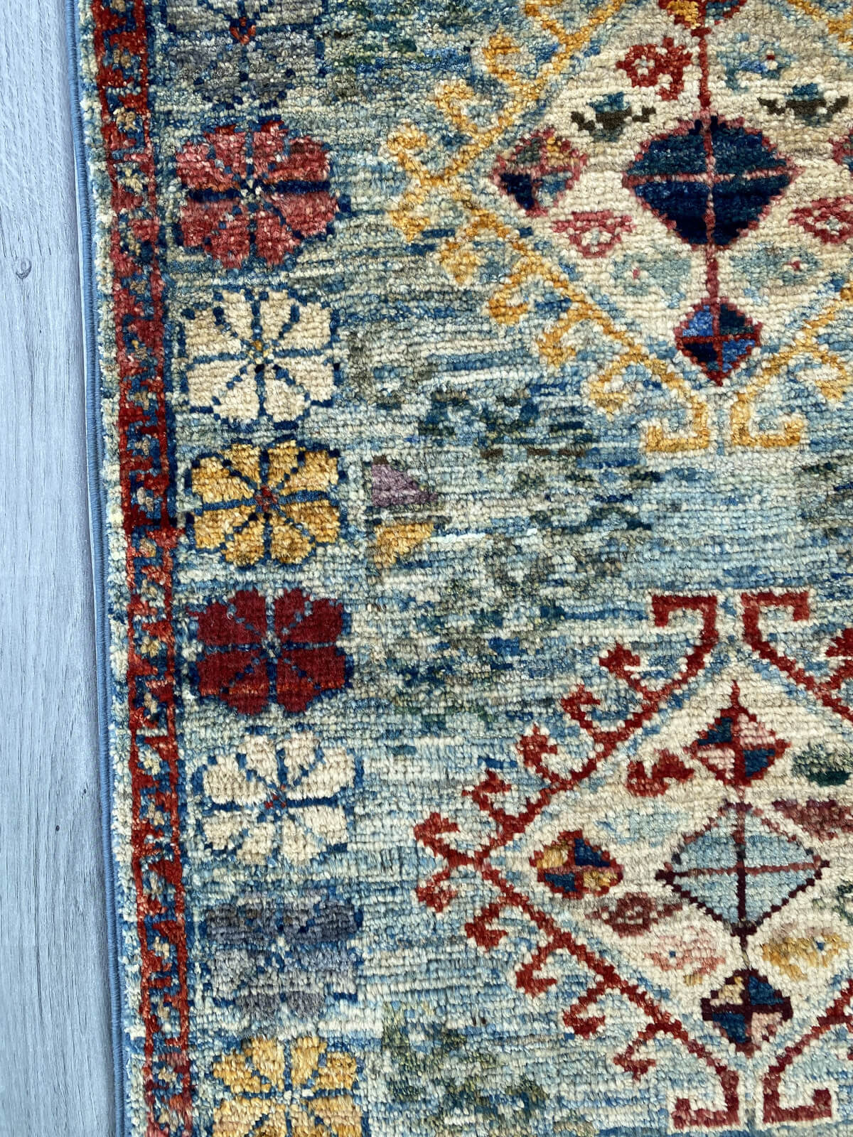 Handmade Afghan Chobi Rug 89x60 cm KAS#804