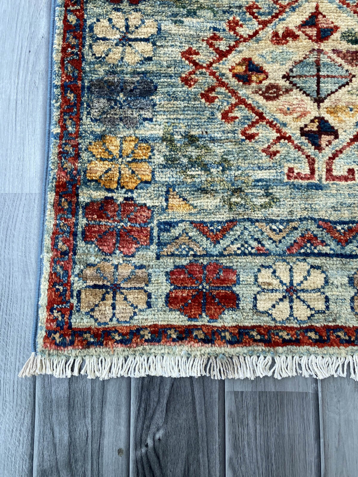 Handmade Afghan Chobi Rug 89x60 cm KAS#804