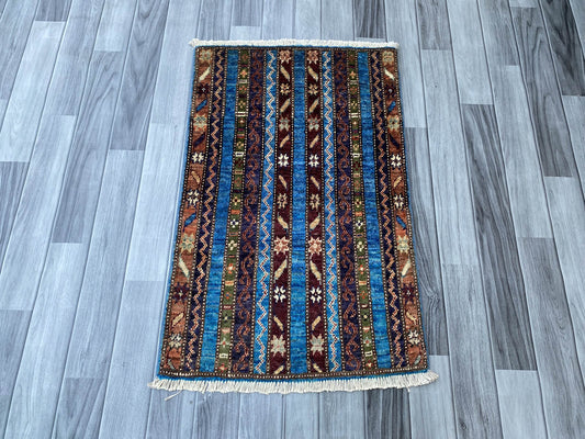 Handmade Afghan Chobi Rug 93x60 cm KAS#805
