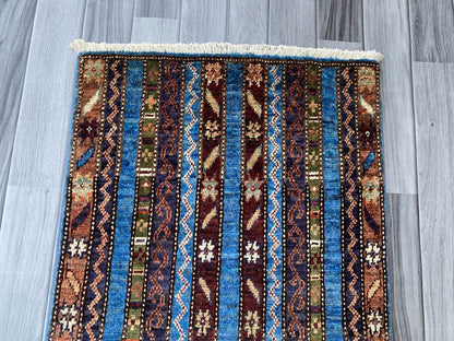 Handmade Afghan Chobi Rug 93x60 cm KAS#805