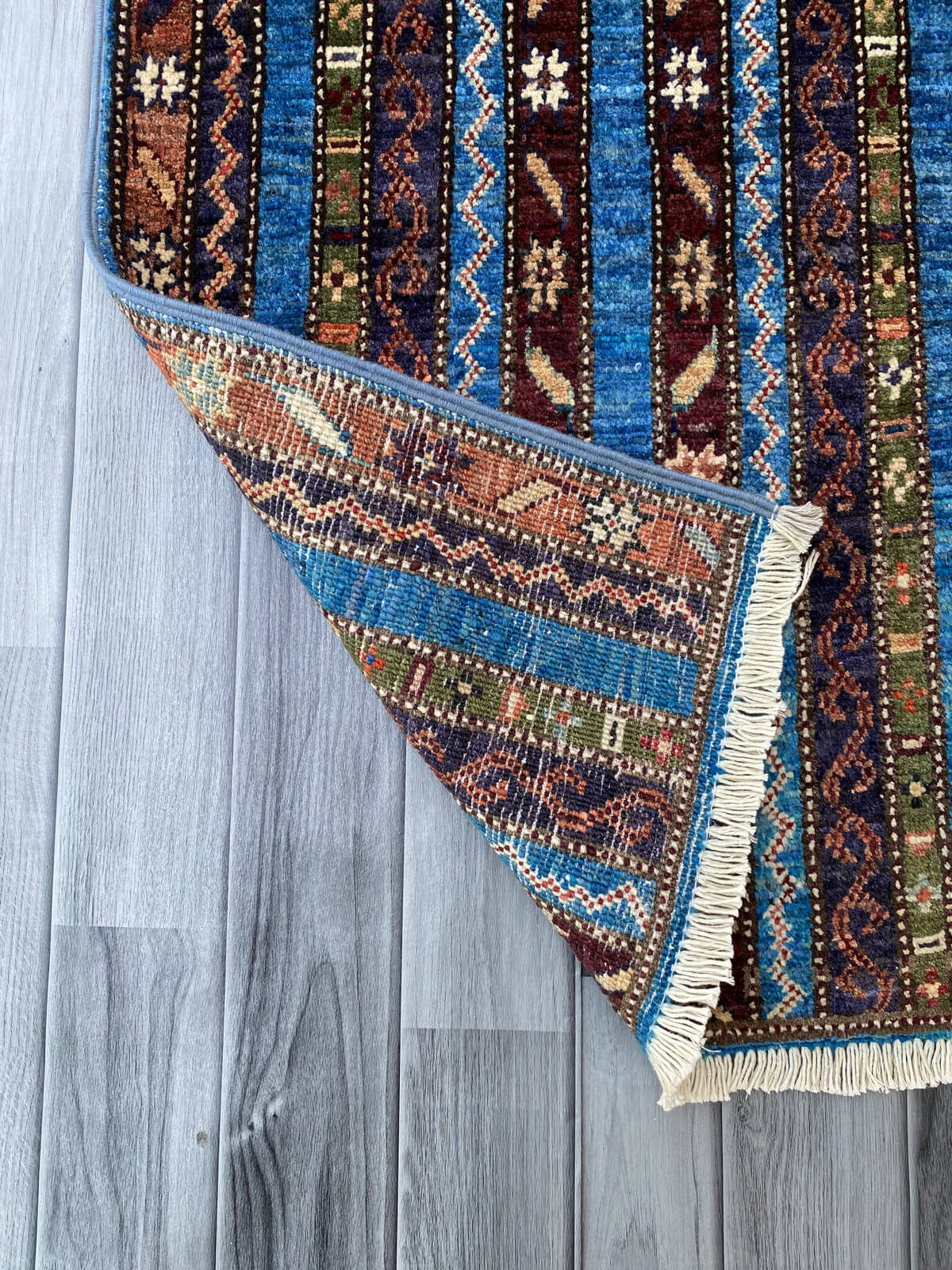 Handmade Afghan Chobi Rug 93x60 cm KAS#805