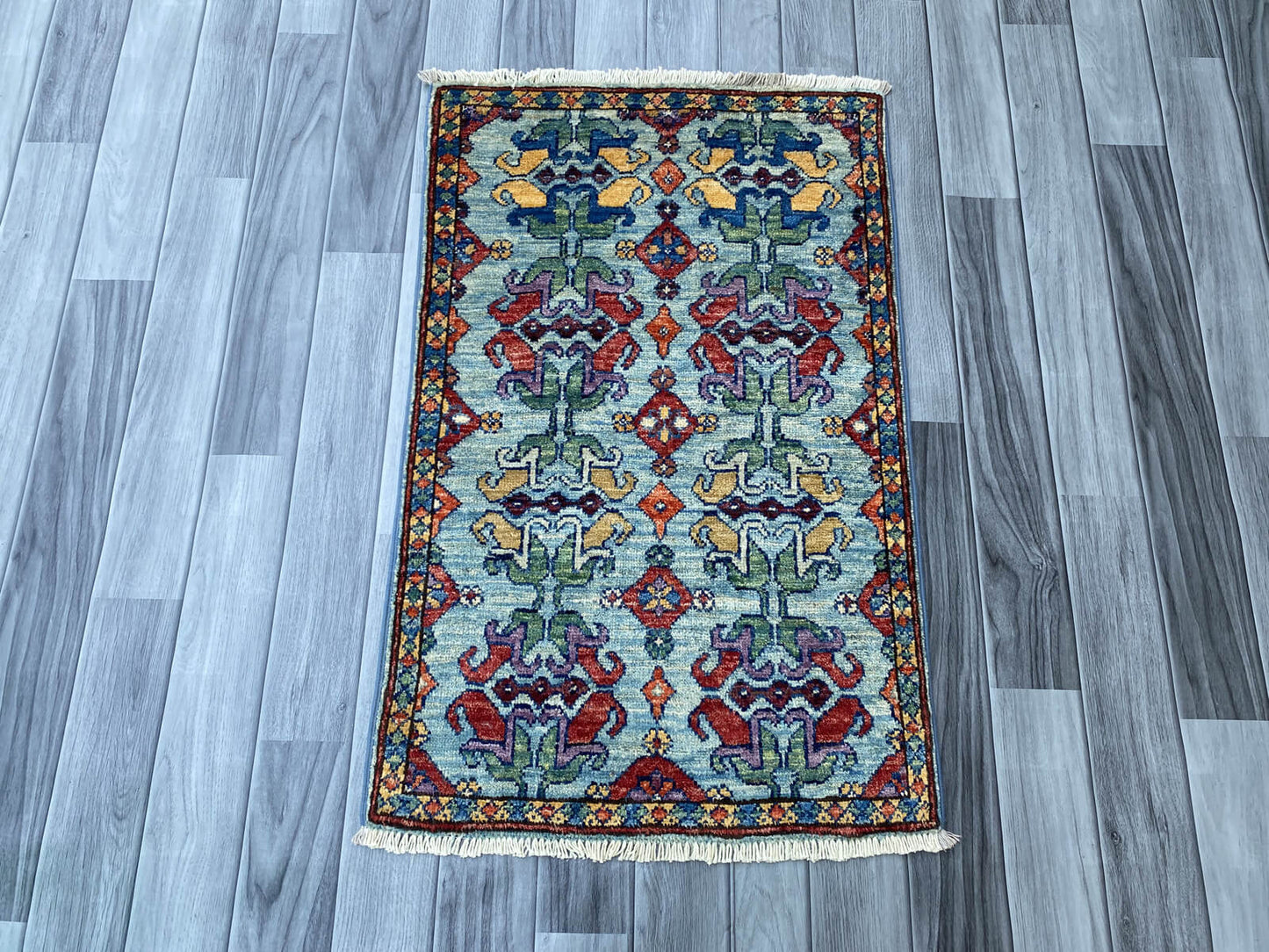 Handmade Afghan Chobi Rug 92x57 cm KAS#806