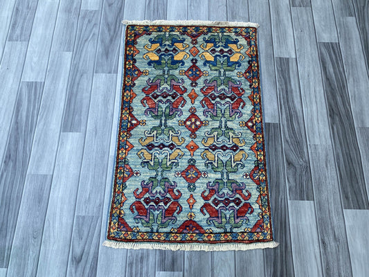 Handmade Afghan Chobi Rug 92x57 cm KAS#806