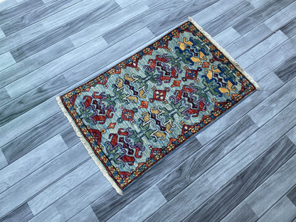 Handmade Afghan Chobi Rug 92x57 cm KAS#806