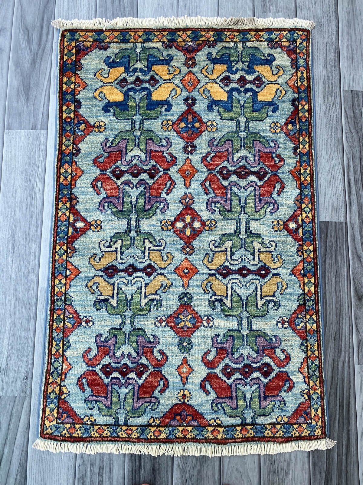 Handmade Afghan Chobi Rug 92x57 cm KAS#806