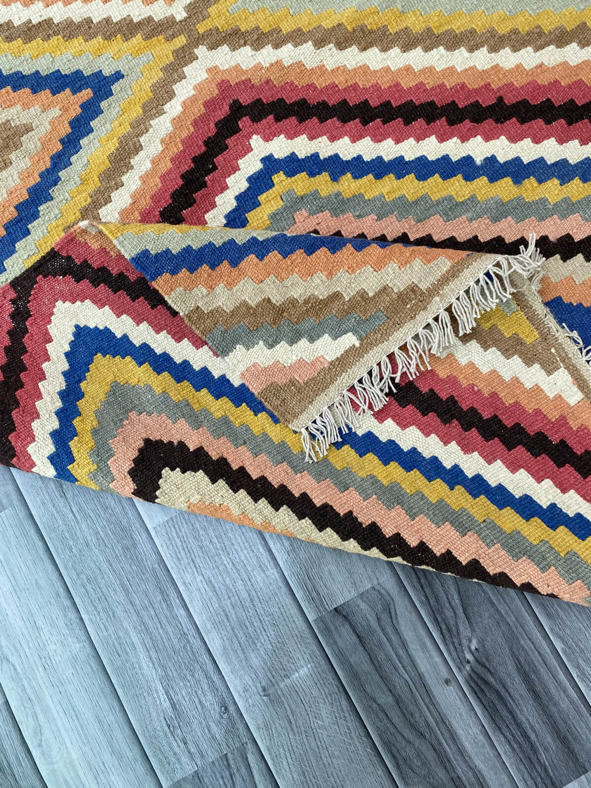 Handmade Afghan Chobi Kilim Rug 169x119 cm KAS#807