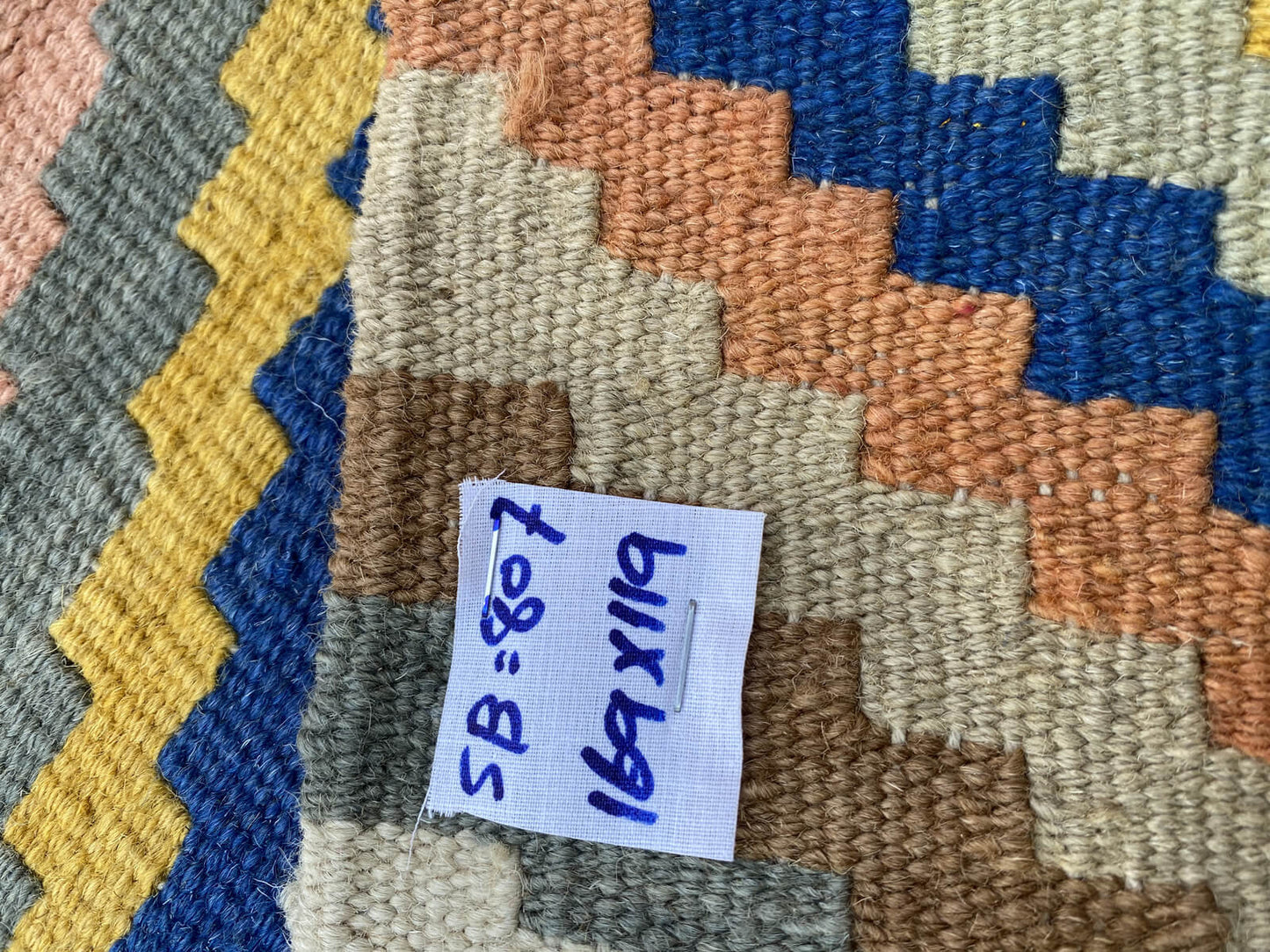 Handmade Afghan Chobi Kilim Rug 169x119 cm KAS#807