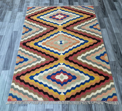 Handmade Afghan Chobi Kilim Rug 170x126 cm KAS#808