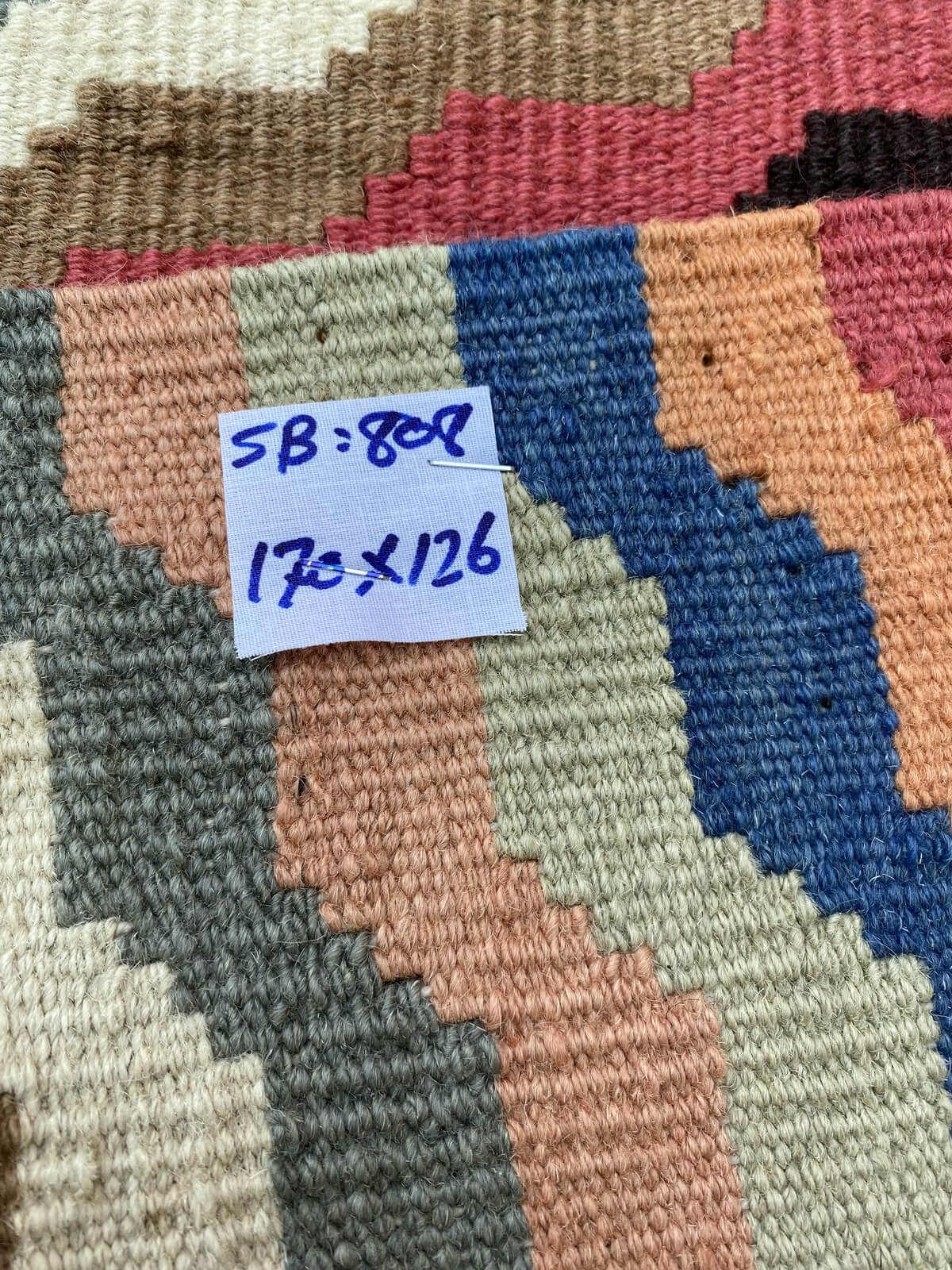 Handmade Afghan Chobi Kilim Rug 170x126 cm KAS#808