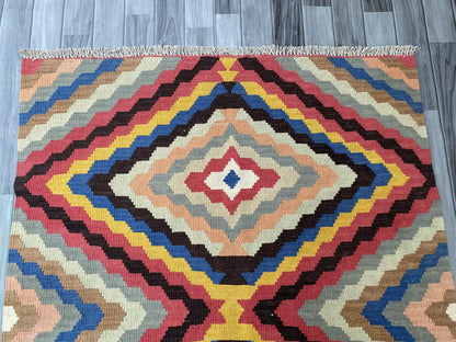 Handmade Afghan Chobi Kilim Rug 196x123 cm KAS#809