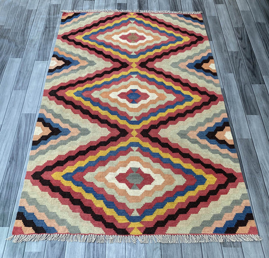 Handmade Afghan Chobi Kilim Rug 179x120 cm KAS#810
