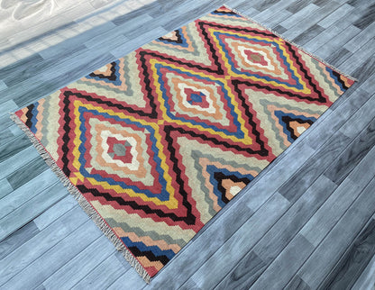 Handmade Afghan Chobi Kilim Rug 179x120 cm KAS#810