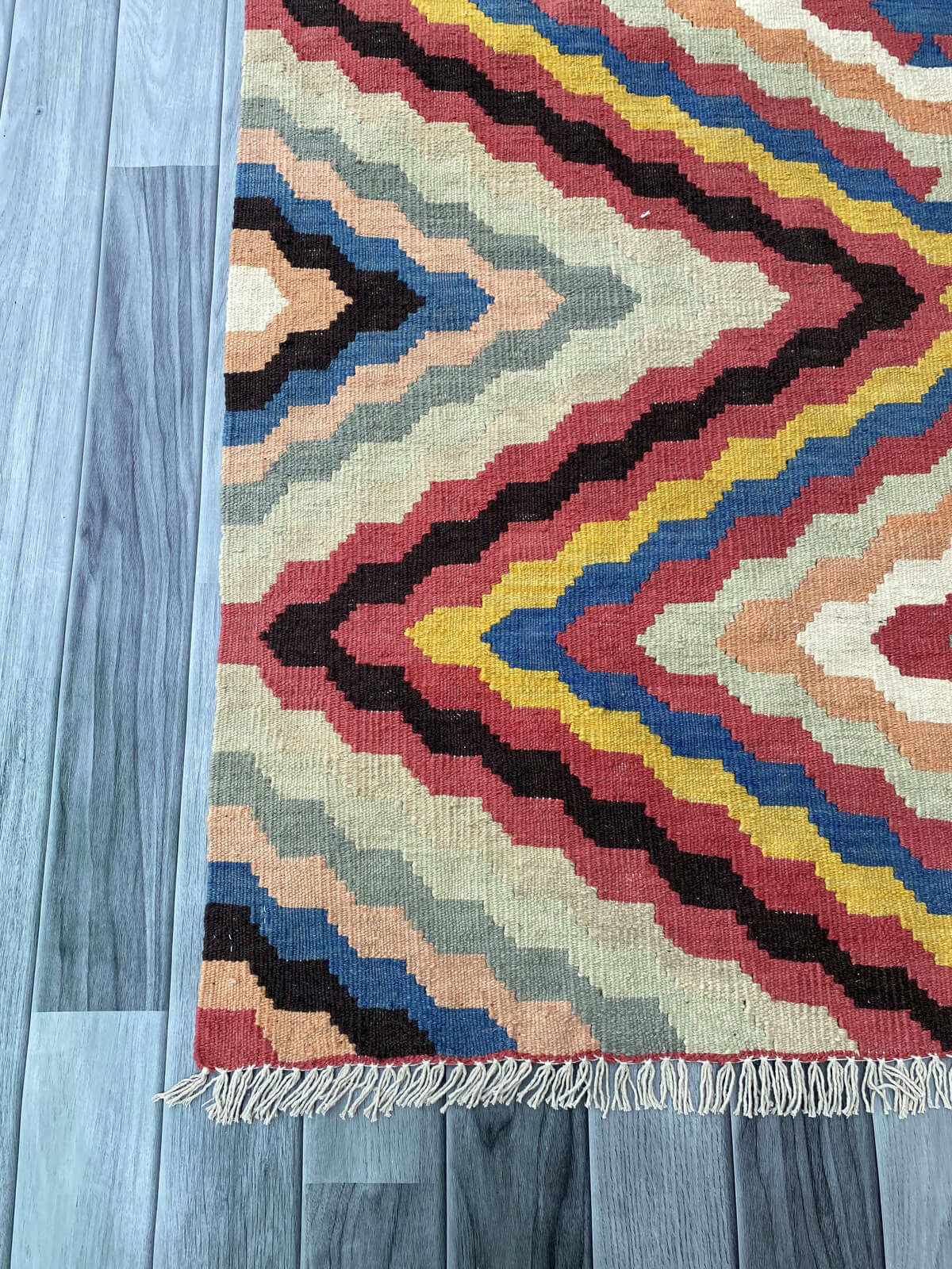 Handmade Afghan Chobi Kilim Rug 179x120 cm KAS#810