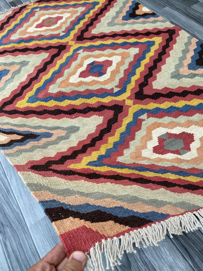 Handmade Afghan Chobi Kilim Rug 179x120 cm KAS#810