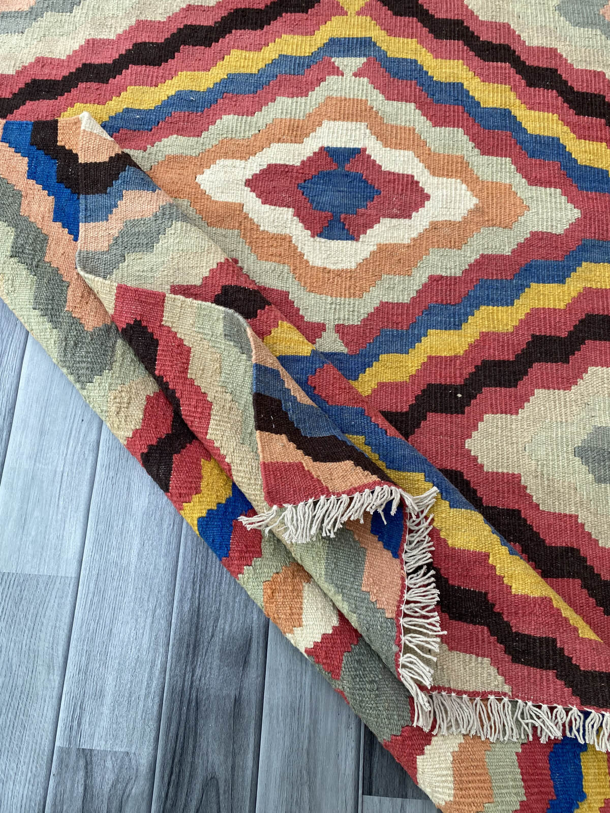 Handmade Afghan Chobi Kilim Rug 179x120 cm KAS#810