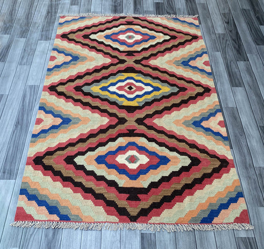 Handmade Afghan Chobi Kilim Rug 173x120 cm KAS#811