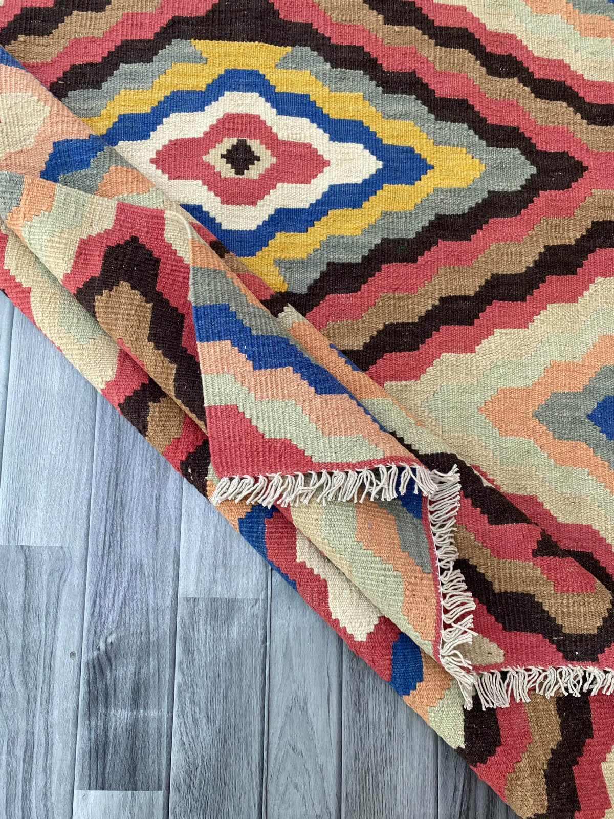 Handmade Afghan Chobi Kilim Rug 173x120 cm KAS#811