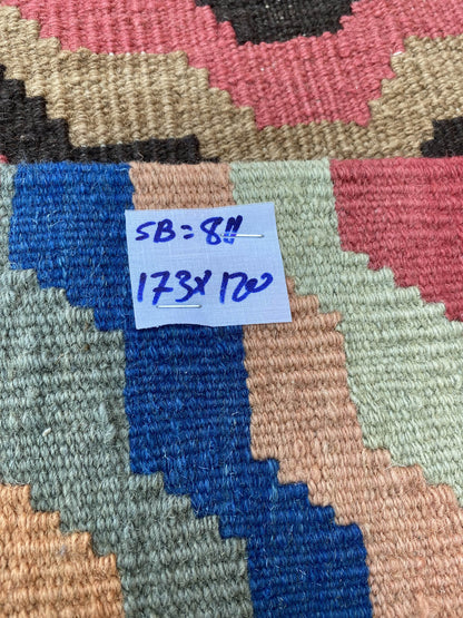Handmade Afghan Chobi Kilim Rug 173x120 cm KAS#811