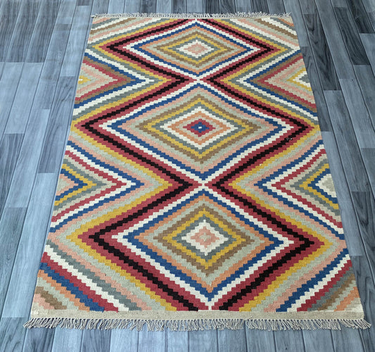 Handmade Afghan Chobi Kilim Rug 168x116 cm KAS#812