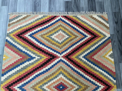Handmade Afghan Chobi Kilim Rug 168x116 cm KAS#812