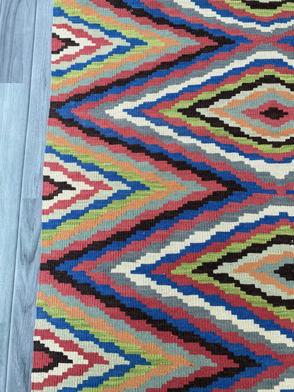 Handmade Afghan Chobi Kilim Rug 159x120 cm KAS#813