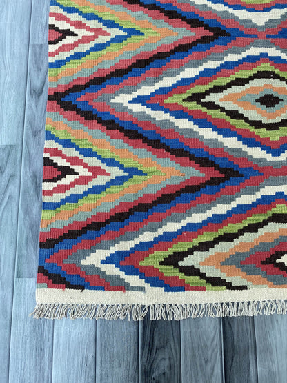 Handmade Afghan Chobi Kilim Rug 159x120 cm KAS#813