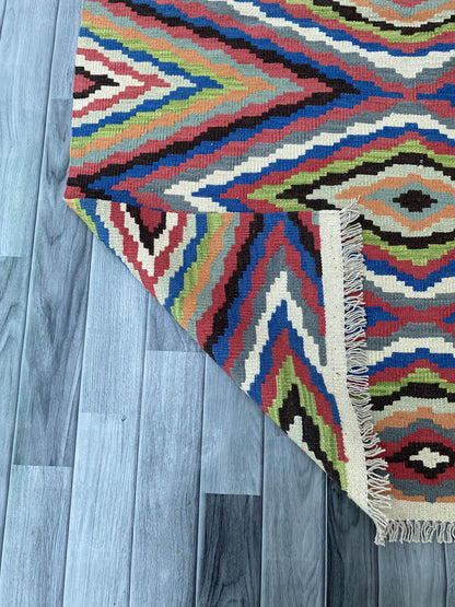 Handmade Afghan Chobi Kilim Rug 159x120 cm KAS#813