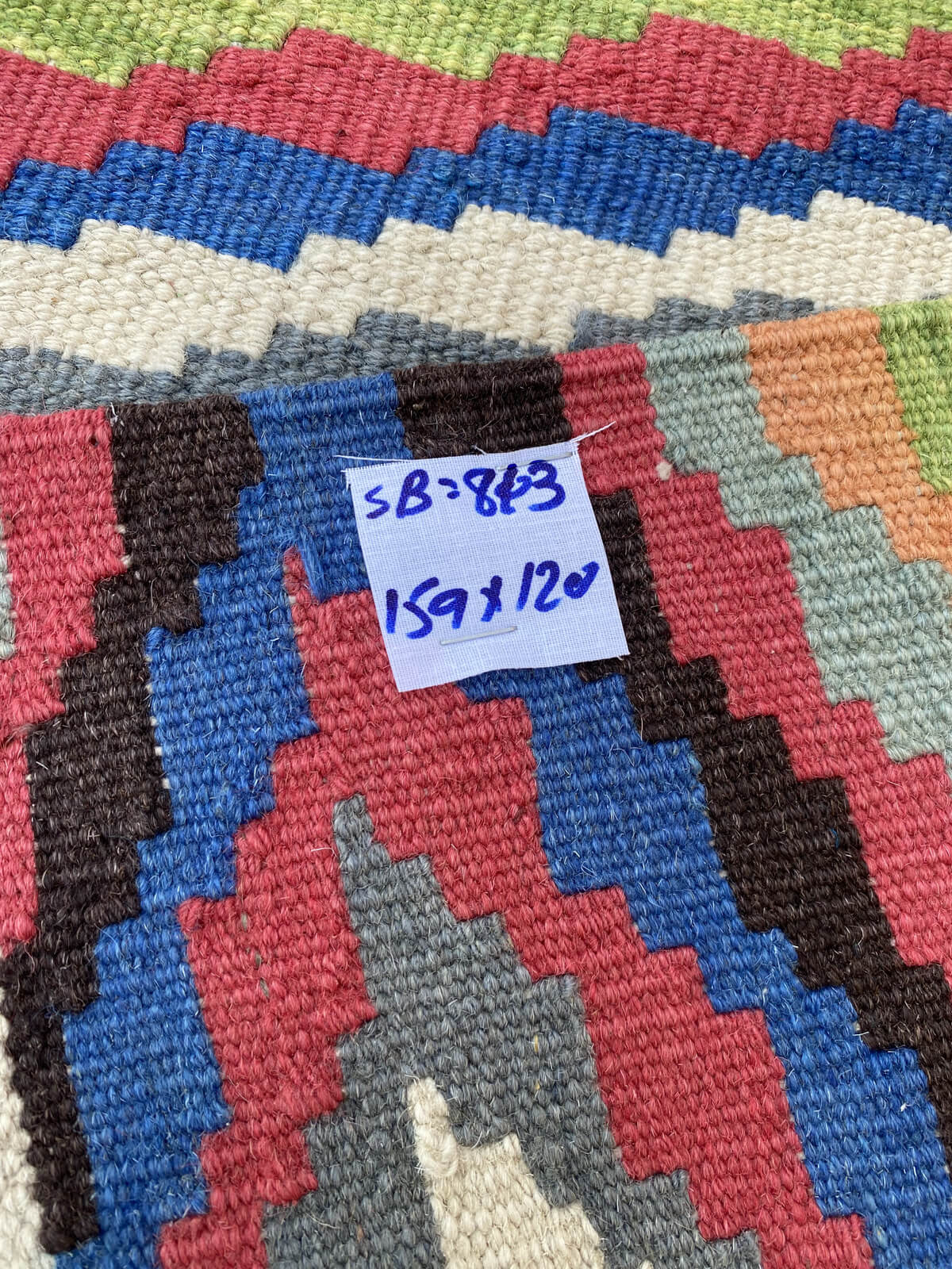 Handmade Afghan Chobi Kilim Rug 159x120 cm KAS#813