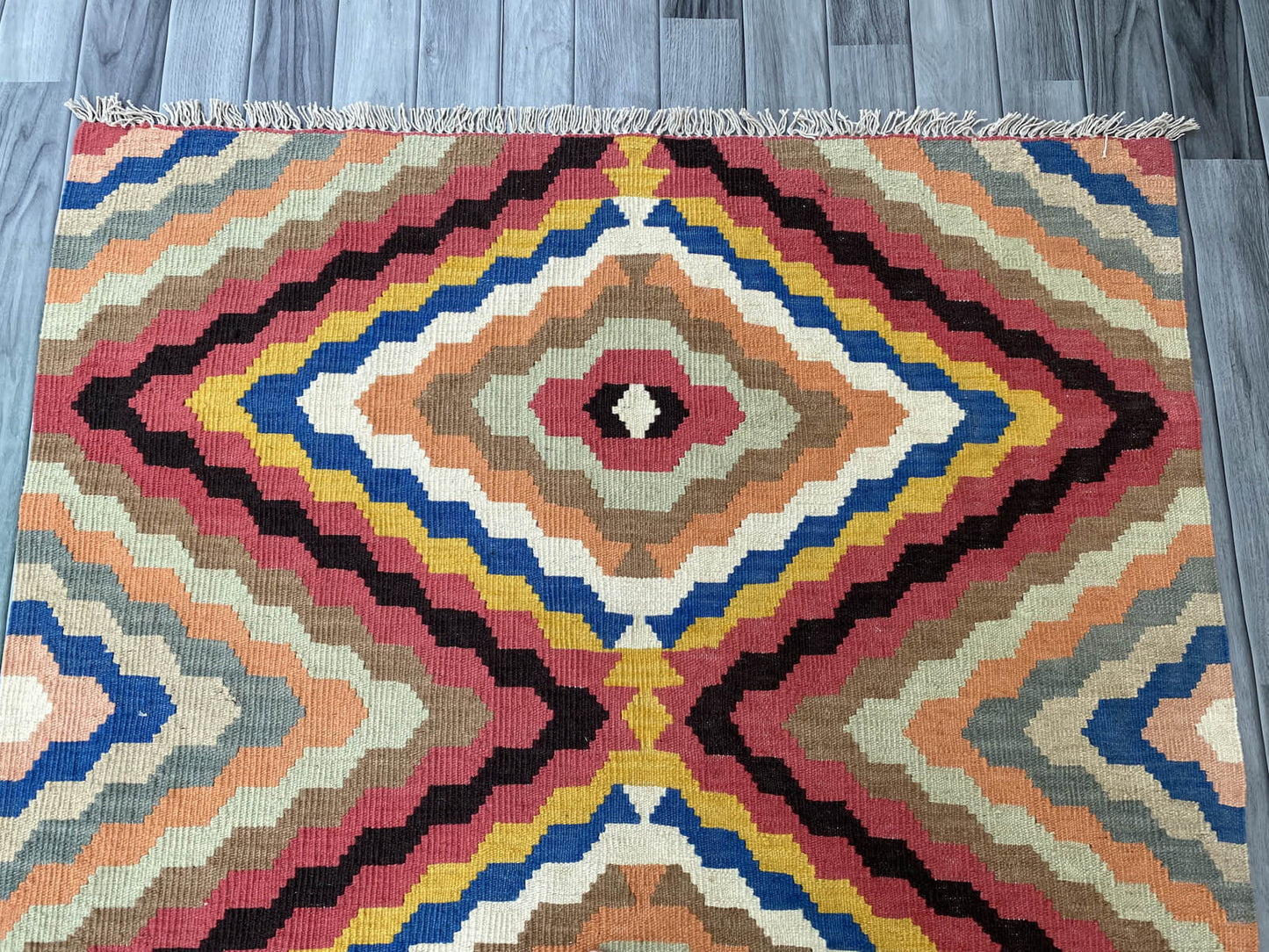 Handmade Afghan Chobi Kilim Rug 184x125 cm KAS#814