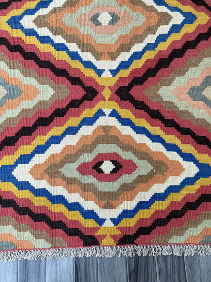 Handmade Afghan Chobi Kilim Rug 184x125 cm KAS#814