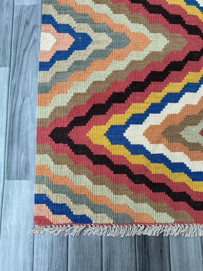 Handmade Afghan Chobi Kilim Rug 184x125 cm KAS#814