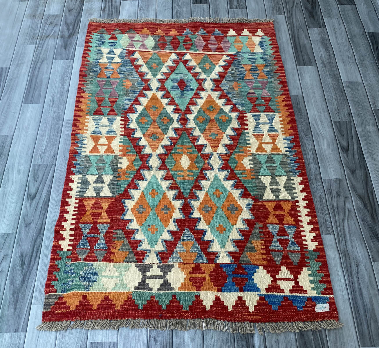 Handmade Afghan Chobi Kilim Rug 119x195 cm KAS#815