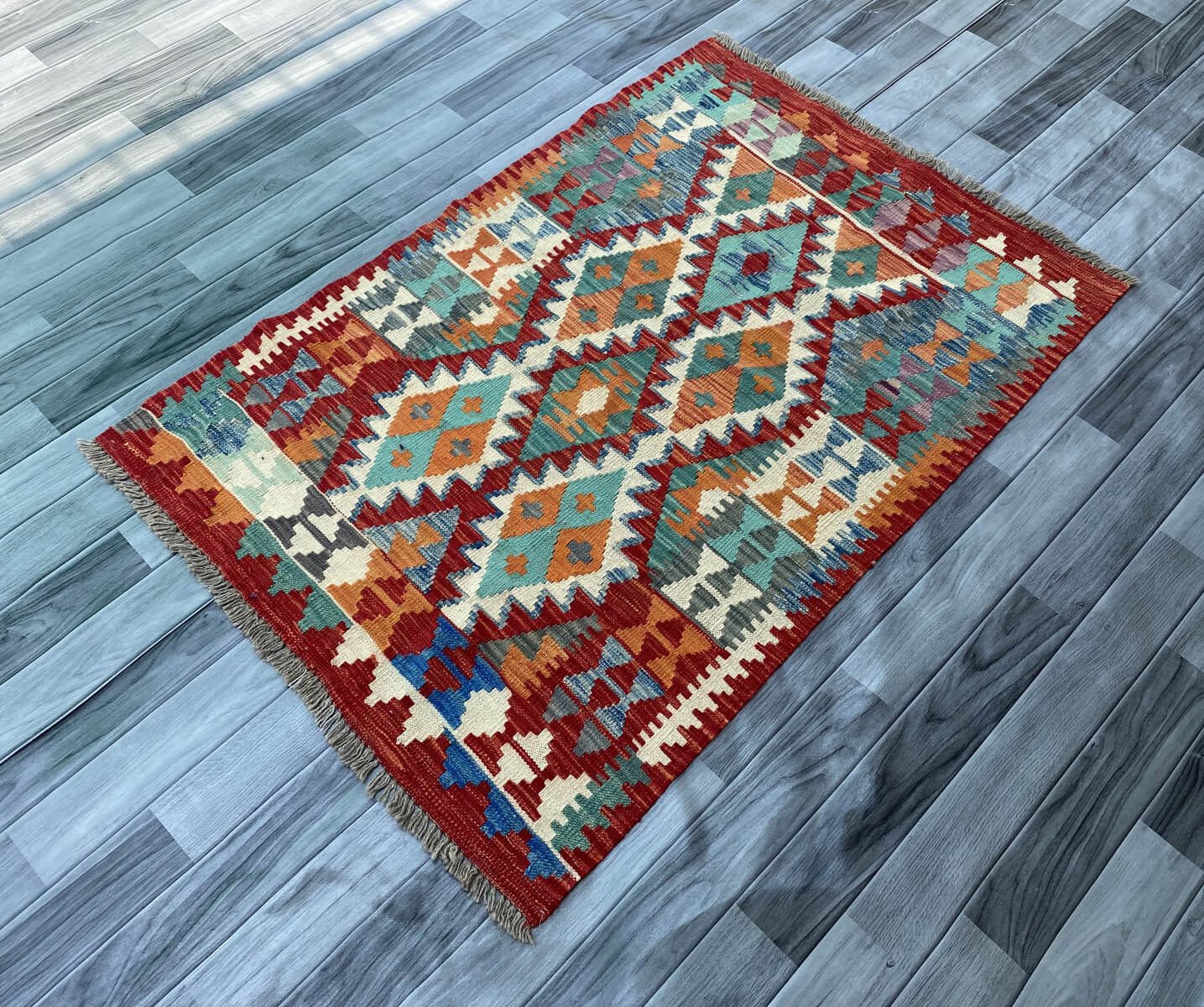 Handmade Afghan Chobi Kilim Rug 119x195 cm KAS#815