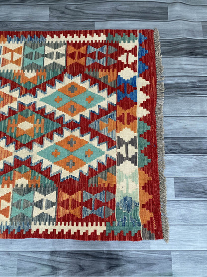 Handmade Afghan Chobi Kilim Rug 119x195 cm KAS#815