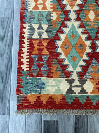 Handmade Afghan Chobi Kilim Rug 119x195 cm KAS#815