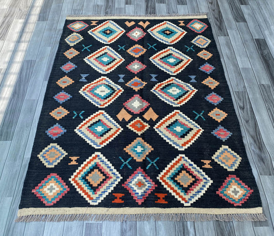 Handmade Afghan Chobi Kilim Rug 166x127 cm KAS#816