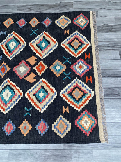 Handmade Afghan Chobi Kilim Rug 166x127 cm KAS#816
