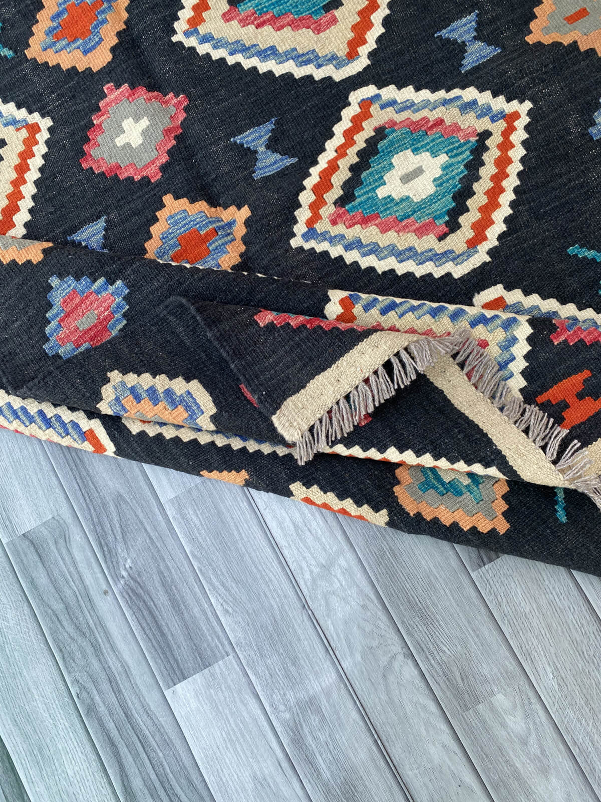 Handmade Afghan Chobi Kilim Rug 166x127 cm KAS#816