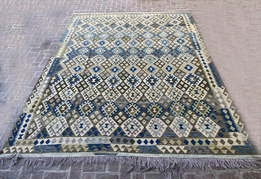 Handmade Afghan Chobi Kilim Rug 398x298 cm KAS#824