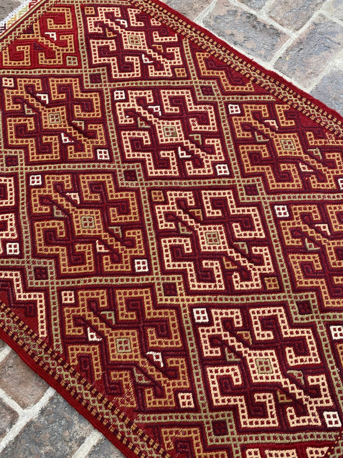 Handmade Afghan Sumac Kilim Rug 150 CM x 100 CM ( SS#125)