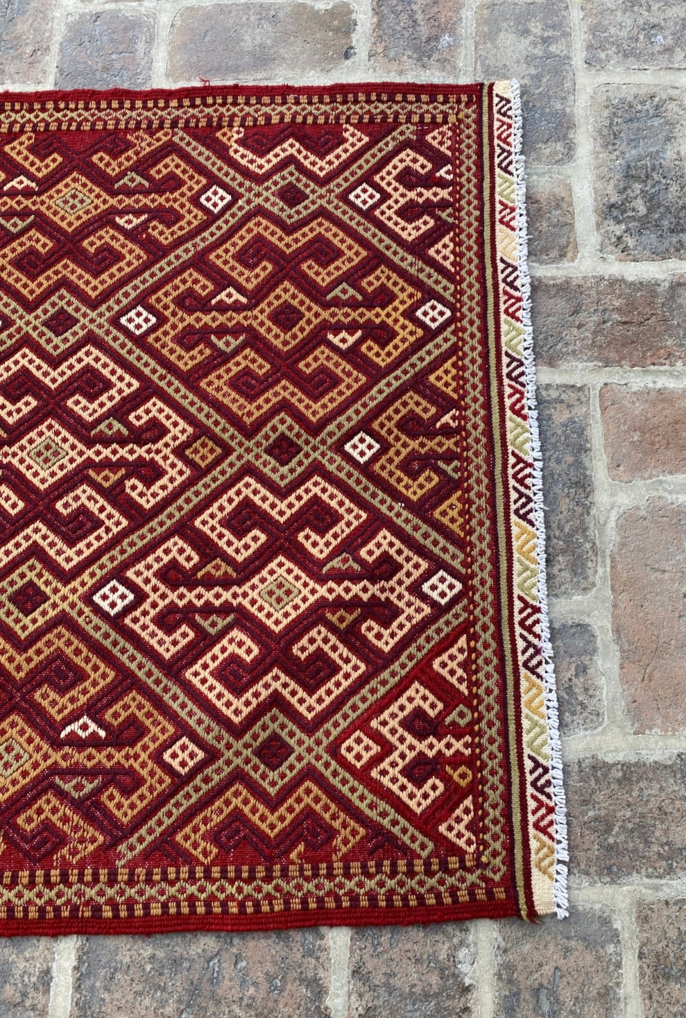 Handmade Afghan Sumac Kilim Rug 150 CM x 100 CM  SS#125