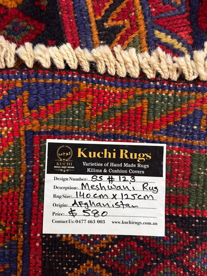 Handmade Fine Quality Meshwani Rug 140 CM x 125 CM ( SS#123 )